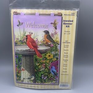 Welcome Birds Jeweled Banner Kit Design Works Crafts